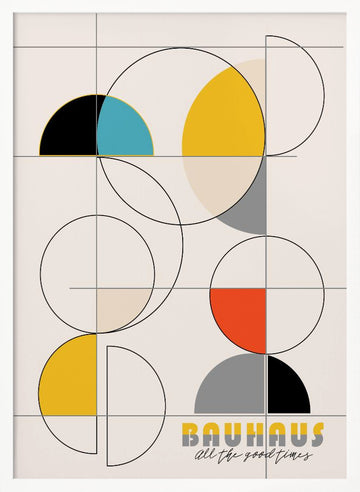 Bauhaus Geometric Shapes | Poster - White Frame Interior