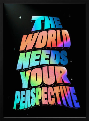 Vibrant Perspective Message | Poster - Black Metal Frame Interior