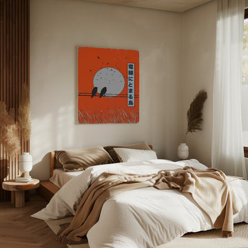 Orange Sky Birds | Canvas - Room Interior 2