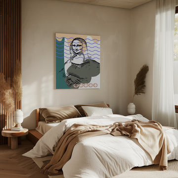 Wavy Mona Lisa Smile | Canvas - Room Interior 2