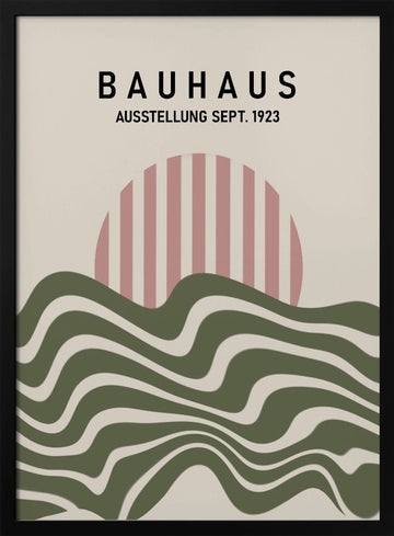 Bauhaus Desert Sun | Poster - Black Metal Frame Interior