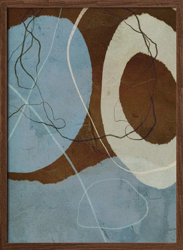 Ethereal Circles | Poster - Walnut Frame Interior