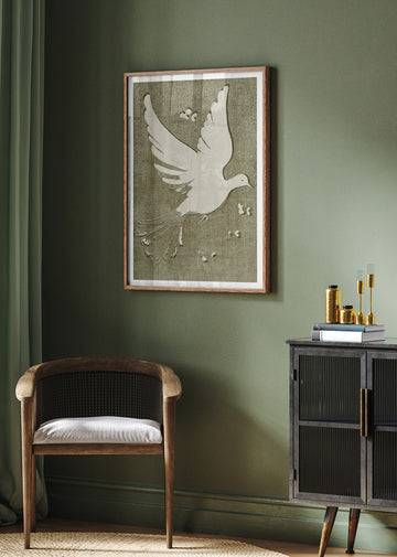 Peaceful White Dove | Poster - Room Interior 2