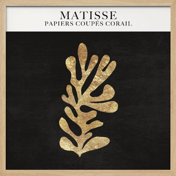 Golden Coral Cutout | Poster - Wood Frame Interior