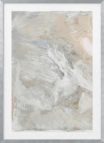 Subtle Flowing Abstract | Poster - Silver Frame Interior
