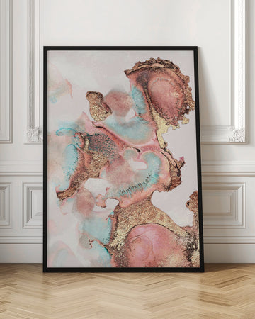 Liquid Gold and Teal | Poster - Room Interior 1