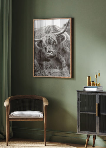 Majestic Highland Cow | Poster - Room Interior 2