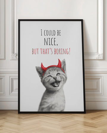 Sassy Kitten Quote | Poster - Room Interior 1