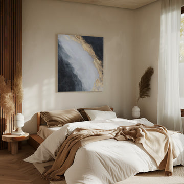 Golden Black Flow | Canvas - Room Interior 2