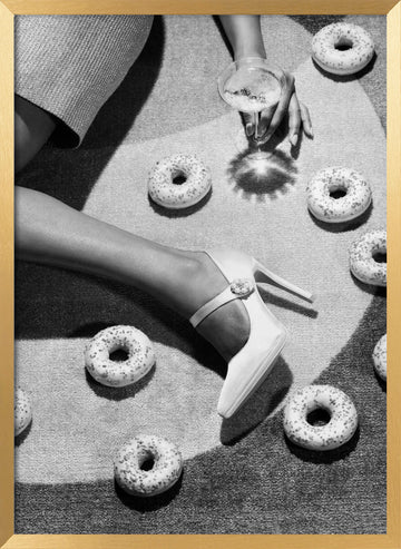 Chic Indulgence Scene | Poster - Gold Frame Interior