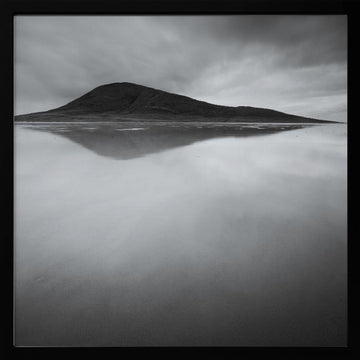 Moody Mountain Reflection | Poster - Black Metal Frame Interior