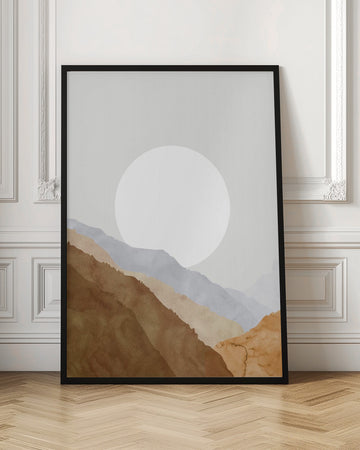 Watercolor Mountain Horizon | Poster - Room Interior 1