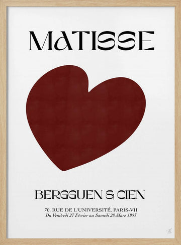 Red Heart Abstract | Poster - Wood Frame Interior