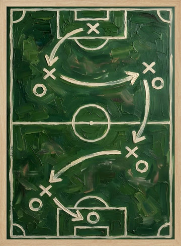 Soccer Field Strategy | Poster - Wood Frame Interior