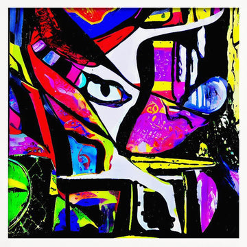 Vibrant Abstract Gaze | Poster - White Frame Interior