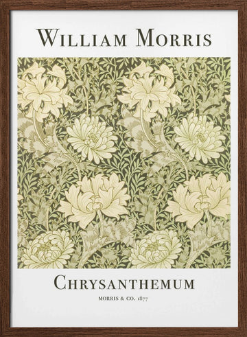 Chrysanthemum | Poster - Walnut Frame Interior