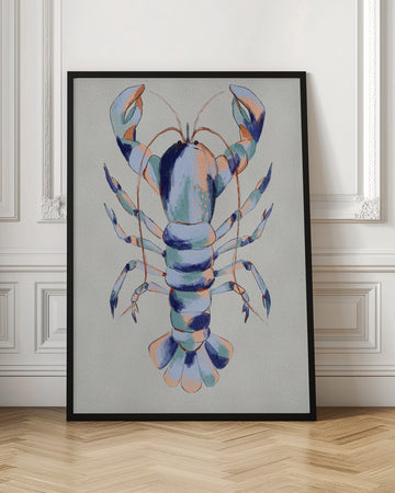 Colorful Blue Lobster | Poster - Room Interior 1