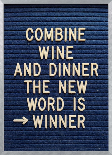 Wine Dinner Winner | Poster - Silver Frame Interior