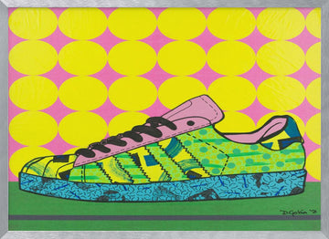 Colorful Pop Art Sneaker | Poster - Silver Frame Interior