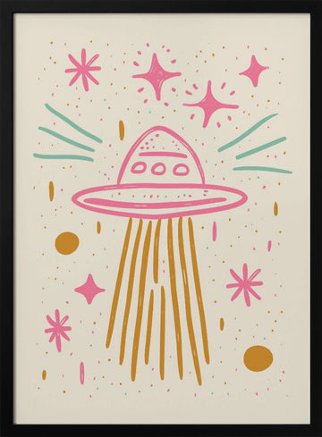 Cosmic Voyage | Poster - Black Metal Frame Interior