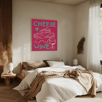 Cheese and Wine Delight | Canvas - Room Interior 2