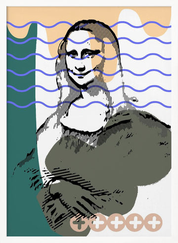 Wavy Mona Lisa Smile | Poster - White Frame Interior