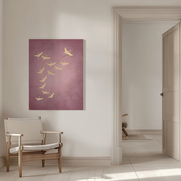 Graceful Golden Flight | Canvas - Room Interior 1