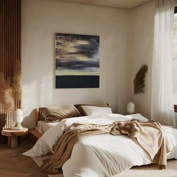 Abstract Golden Horizon | Canvas - Room Interior 2