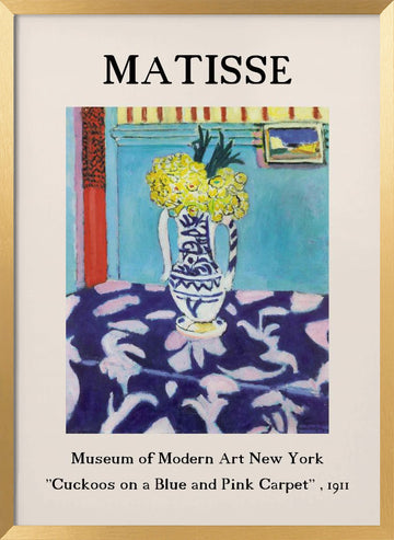 Vibrant Vase Display | Poster - Gold Frame Interior