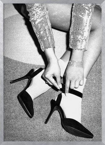 Sparkling Fashion Moment | Poster - Silver Frame Interior
