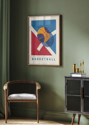 Retro Basketball Game | Poster - Room Interior 2