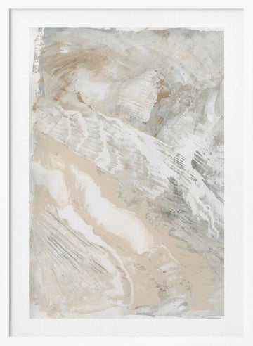 Fluid Neutral Texture | Poster - White Frame Interior
