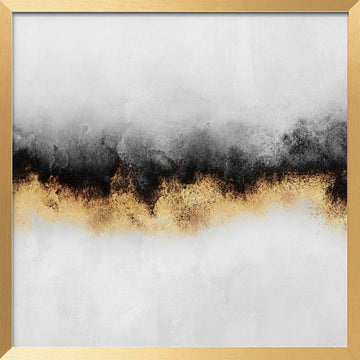 Elegant Abstract Gold | Poster - Gold Frame Interior
