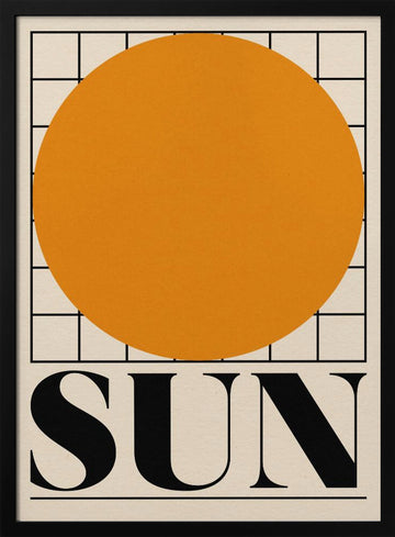 Sun | Poster - Black Metal Frame Interior
