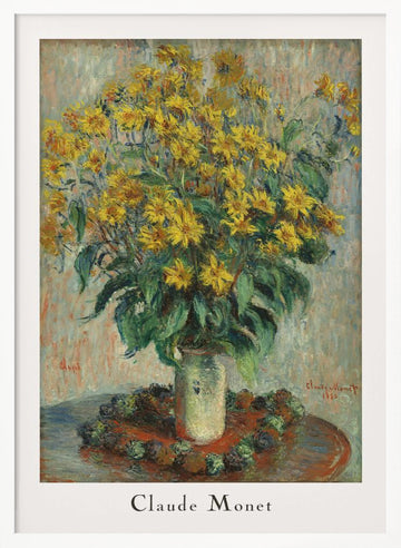 Jerusalem Artichoke Flowers | Poster - White Frame Interior