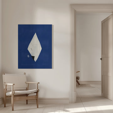 Abstract Blue Geometry | Canvas - Room Interior 1