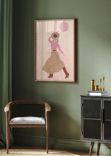 Disco Cowgirl 1 | Poster - Room Interior 2