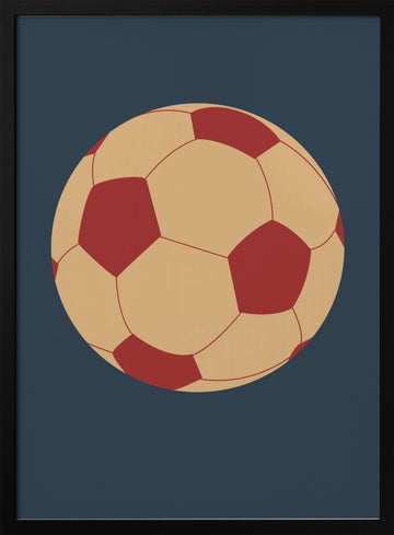 Classic Soccer Ball | Poster - Black Metal Frame Interior
