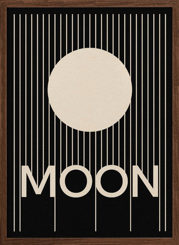 Moon | Poster - Walnut Frame Interior