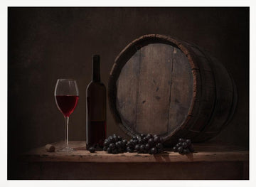 Rustic Wine Still Life | Poster - White Frame Interior