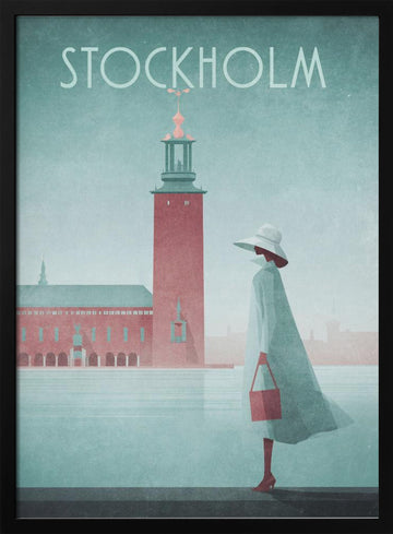 Stockholm-1 Stockholm City Hall | Poster - Black Metal Frame Interior