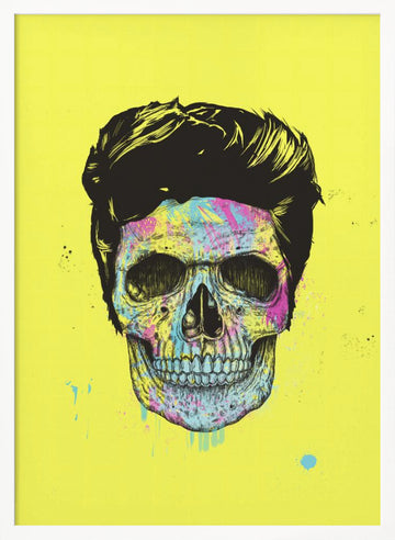 Vibrant Skull Art | Poster - White Frame Interior