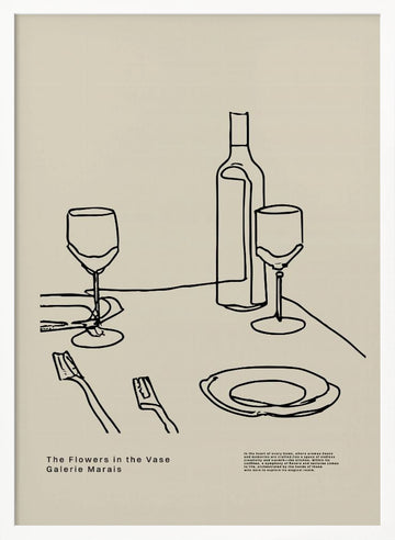 Tabletop Simplicity | Poster - White Frame Interior