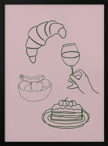 Delightful Indulgence | Poster - Black Metal Frame Interior