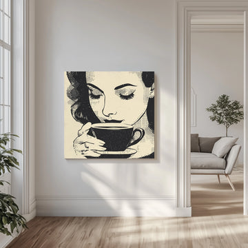 Morning Coffee Moment | Canvas - Room Interior 1