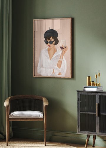 Chic Smoking Lady | Poster - Room Interior 2