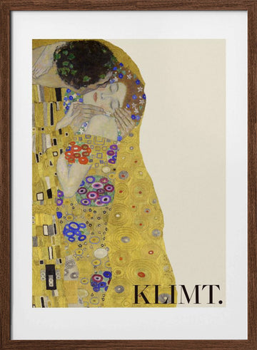 The Kiss (1907–1908) Special Poster Crop | Poster - Walnut Frame Interior