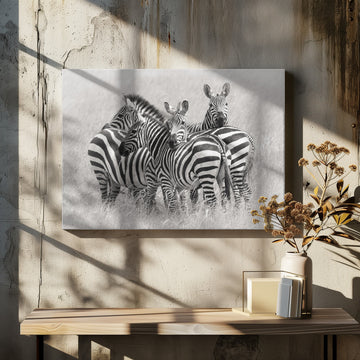 Wild Zebra Herd | Canvas - Room Interior 2