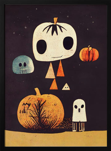Whimsical Hauntings | Poster - Black Metal Frame Interior
