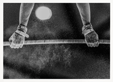 Chalked Hands on Bar | Poster - White Frame Interior